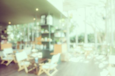 Arka plan için soyut bulanıklık ve kahve dükkanı ve restoran iç mekanı.