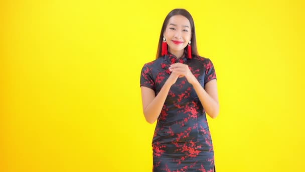 아름다운 아시아인 여성의 — 비디오