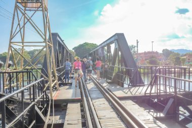 Kanchanaburi / Tayland - 21 Aralık 2015: Burma Demiryolu Kanchanaburi, Tayland