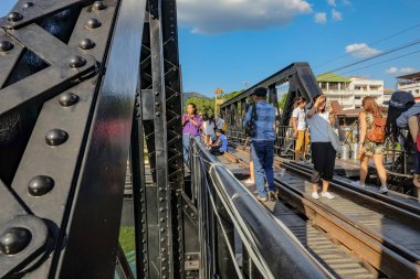 Kanchanaburi / Tayland - 21 Aralık 2015: Burma Demiryolu Kanchanaburi, Tayland