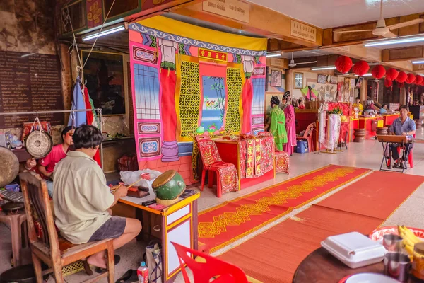 Chonburi Thailand May 2015 Ancient Chinese Opera Performance Mazu Shrine — Stock Photo, Image