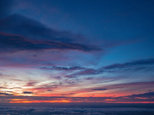 Beau Ciel Levant Avec Mer Brouillard Matin Sur Montagne Khao — Photo