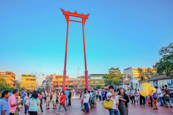 Bangkok Thailand January 2016 Giant Swing Sao Ching Cha Front — Stock Photo, Image