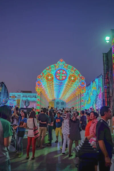 Bangkok Thailand Januari 2016 Licht Decor Van Bangkok Metropolis Nieuwjaar — Stockfoto