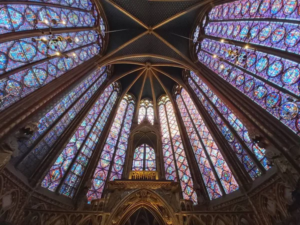 Vetrata Saint Chapelle Parigi — Foto Stock