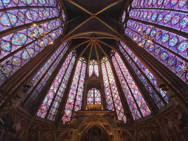 Vetrata Saint Chapelle Parigi — Foto Stock