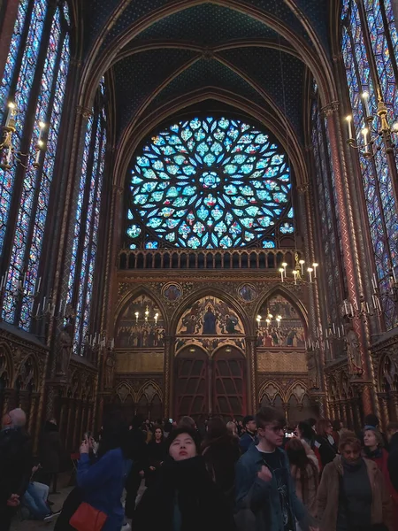 Glasmalerei Saint Chapelle Paris — Stockfoto