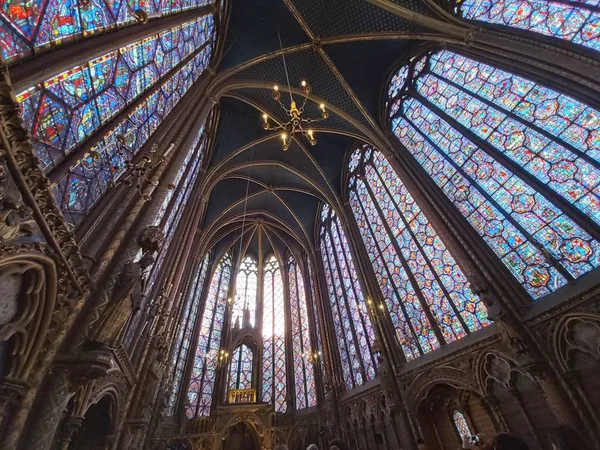 Foltos Üveg Saint Chapelle Ben Párizsban — Stock Fotó