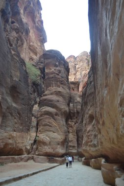 PETRA, JORDAN, 06.12.2019 - Ürdün 'ün güneyindeki tarihi ve arkeolojik şehir