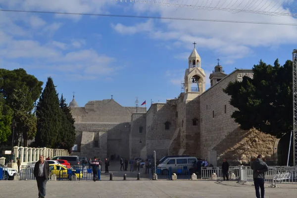 December 2019 Bethlehem Main Square Front Entrance Nativity Temple — Stock Photo, Image