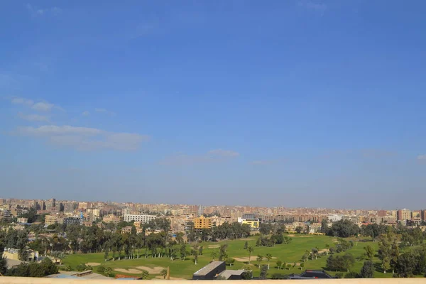 Uitzicht Het Stadspark Vanaf Piramides Caïro Egypte — Stockfoto