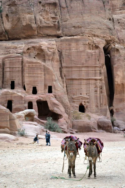 Petra Ιστορική Και Αρχαιολογική Πόλη Στη Νότια Ιορδανία — Φωτογραφία Αρχείου