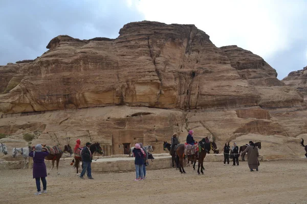 Petra Jordania 2019 Ciudad Histórica Arqueológica Sur Jordania — Foto de Stock