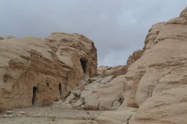 요르단 남부의 페트라 역사적 고고학적 — 스톡 사진