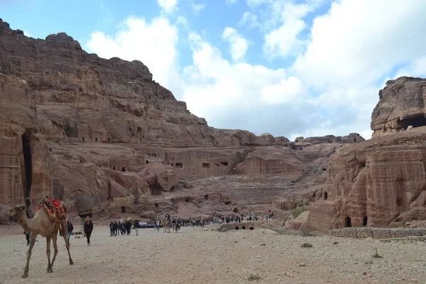 Petra Jordanie 2019 Ville Historique Archéologique Dans Sud Jordanie — Photo