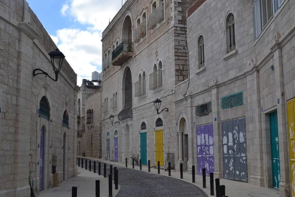 Belém Rua Cidade Com Portas Coloridas Persianas — Fotografia de Stock