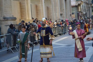CIRCA Nisan 2019, VALETTA, MALTA - Kutsal hafta boyunca Paskalya Geçidi