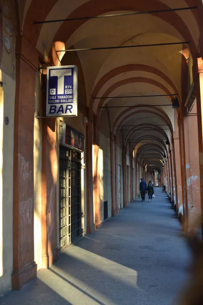 Circa December 2019 Bologna Itália Ruas Cidade Bolonha Luzes Natal — Fotografia de Stock