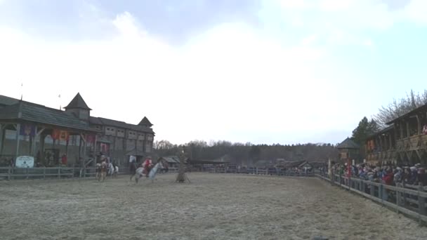 March 2020 Shrovetide Celebration Kievan Rus Park — Stock Video