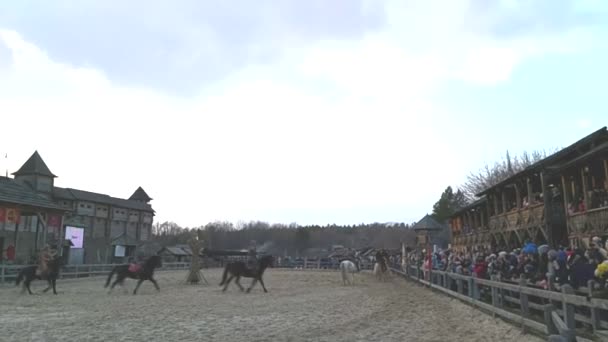 Março 2020 Celebração Shrovetide Parque Kievan Rus — Vídeo de Stock