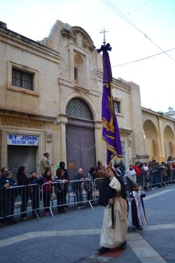 CIRCA Nisan 2019, VALETTA, MALTA - Kutsal hafta boyunca Paskalya Geçidi