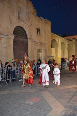 CIRCA Nisan 2019, VALETTA, MALTA - Kutsal hafta boyunca Paskalya Geçidi