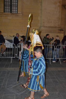 CIRCA Nisan 2019, VALETTA, MALTA - Kutsal hafta boyunca Paskalya Geçidi