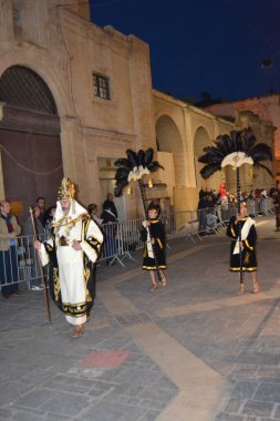CIRCA Nisan 2019, VALETTA, MALTA - Kutsal hafta boyunca Paskalya Geçidi