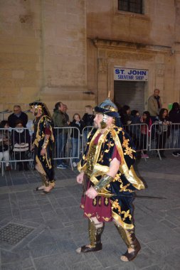 CIRCA Nisan 2019, VALETTA, MALTA - Kutsal hafta boyunca Paskalya Geçidi