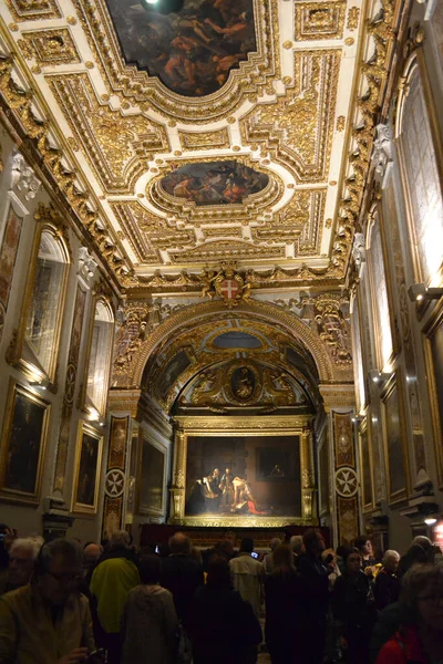 Circa Abril 2019 Valetta Malta Cocatedral São João Interior — Fotografia de Stock