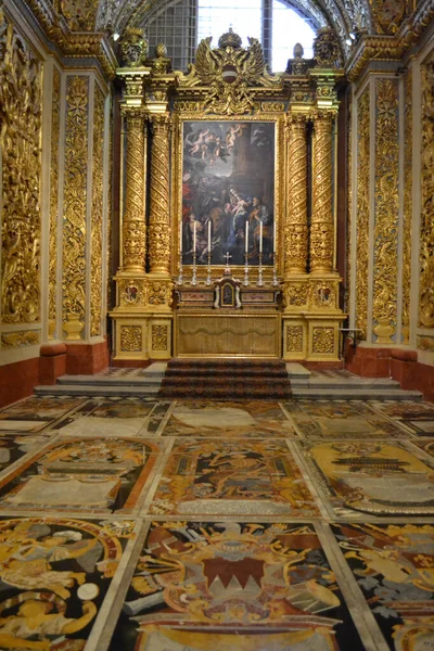 Valetta Malta Saint John Cathedral Interieur — Stockfoto