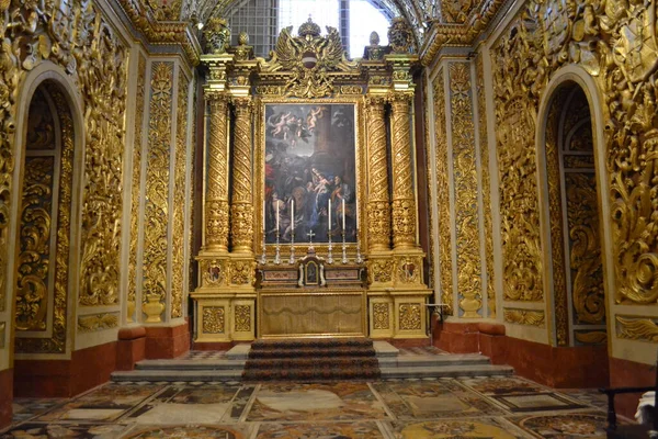 Valetta Malta Saint John Cathedral Interior — Foto de Stock