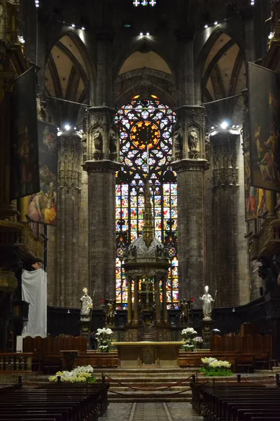 Kathedraal Van Milaan Interieur Duomo Milano — Stockfoto