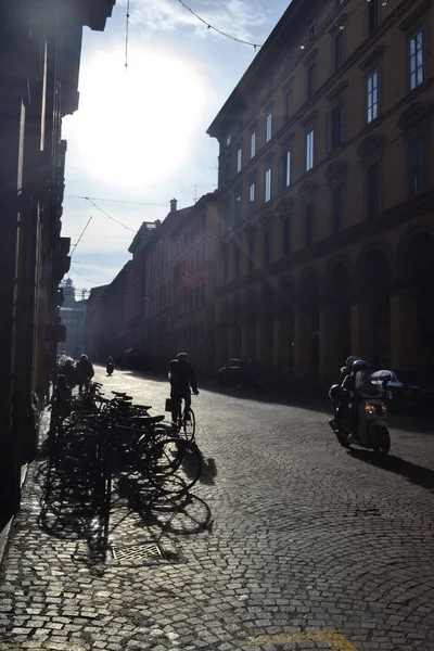 Circa December 2019 Bologna Itália Ruas Cidade Bolonha Luzes Natal — Fotografia de Stock