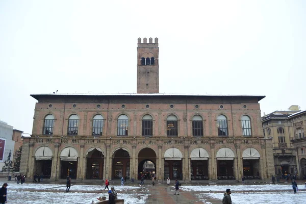 Circa December 2019 Bologna Italien Bologna City Streets Julbelysning Stadsdekorationer — Stockfoto