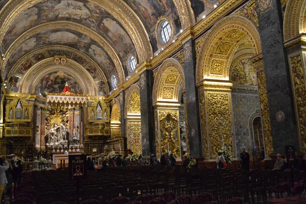 Circa April 2019 Valetta Malta Saint John Cathedral Interieur — Stockfoto