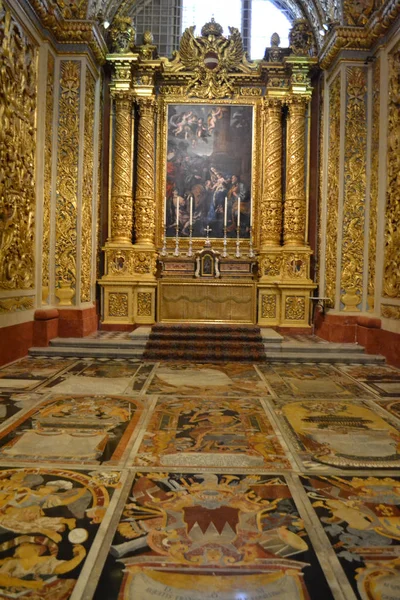 Valetta Malta Saint John Cathedral Interior — Foto de Stock