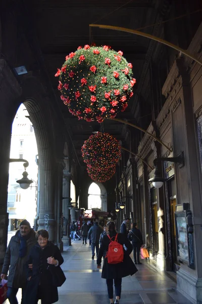 Circa Décembre 2019 Bologna Italie Rues Ville Bologne Lumières Noël — Photo