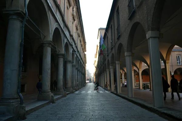 Circa December 2019 Bologna Itália Ruas Cidade Bolonha Luzes Natal — Fotografia de Stock