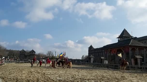 März 2020 Faschingsfeier Kiewer Rus Park — Stockvideo