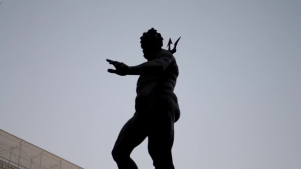 Fontana Del Nettuno Bologna Realizzata Dallo Scultore Jambolon — Video Stock