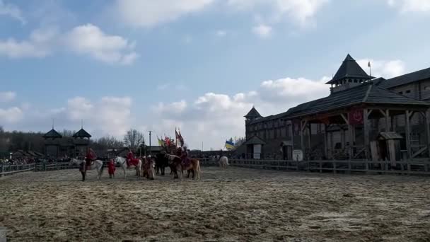 Marzo 2020 Celebrazione Shrovetide Nel Parco Della Rus Kiev — Video Stock