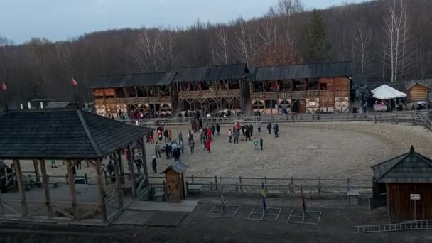 Března 2020 Oslava Shrovetide Parku Kievan Rus — Stock video