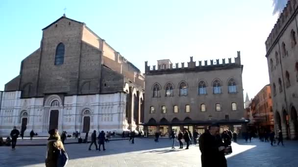 Neptunbrunnen Bologna Geschaffen Vom Bildhauer Jambolon — Stockvideo