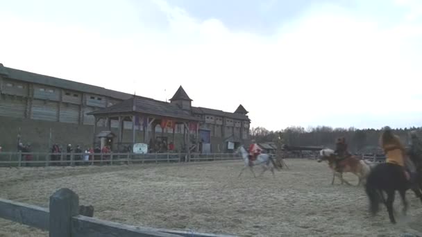 March 2020 Shrovetide Celebration Kievan Rus Park — Stock Video