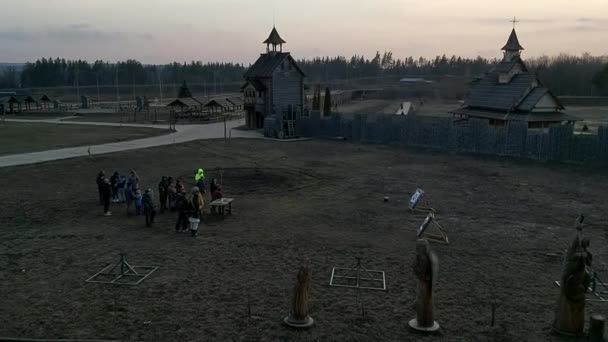 März 2020 Faschingsfeier Kiewer Rus Park — Stockvideo