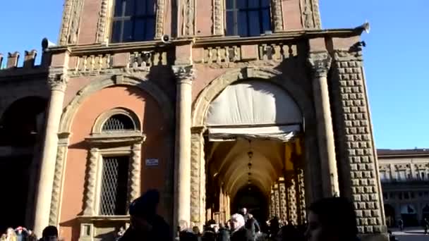 Neptunbrunnen Bologna Geschaffen Vom Bildhauer Jambolon — Stockvideo