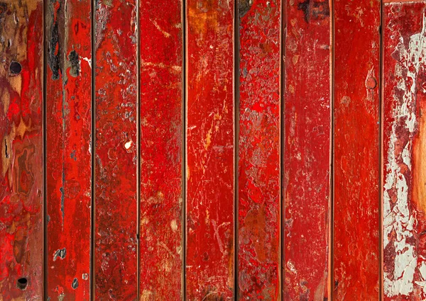 Vermelho Vibrante Madeira Pranchas Retro Textura Fundo — Fotografia de Stock