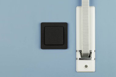 çekim kemer ve ışık geçiş, mavi duvar