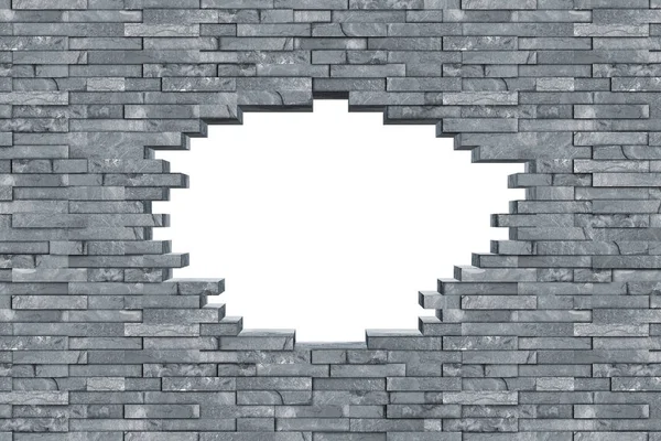 Šedé Břidlicové Kamenné Skalní Stěna Průlom Otvor Textury Moderní Design — Stock fotografie